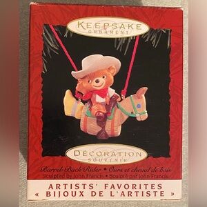 Vintage Hallmark Ornament “Barrel-Back Rider”